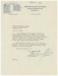 ["The document includes correspondence between Honorable George B. Schwabe and Chairman Robert L. Doughton regarding two bills related to taxation. Schwabe is urging for public hearings on H.R. 3963 and H.R. 4206, while Doughton explains that the Committee determines the order in which legislation is considered. Schwabe requests for H.R. 3963 to be assigned for a hearing at an early date."]