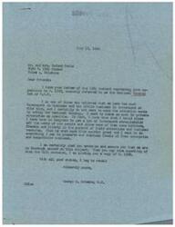 ["The document is from George B. Schwabe, expressing his opposition to the National Housing Act and his belief in preserving free enterprise. He agrees with the recipients' views and assures them that he will vote against the bill. The document is addressed to Mr. and Mrs. Buford Potts in Tulsa, Oklahoma."]