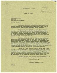 ["The document is from Representative George B. Schwabe in response to Mr. Lynn B. Hicks' concerns about the allocation of building materials to veterans. Schwabe expresses sympathy as his own sons are struggling to find housing materials. He criticizes government control and planned economy for causing delays in housing construction and promoting black market activities. Schwabe believes that if government interference is reduced, housing availability would improve. He acknowledges there is no immediate solution to the housing problem."]