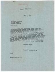 ["The document from Mr. Keith L. Rising to Congressman George B. Schwabe expresses frustration over building permits being granted for commercial buildings while his request for a permit to build a house for his family is denied due to a supposed shortage of materials. Congressman Schwabe agrees with the sentiment, criticizing the regulations of federal bureaus and advocating for American citizens to have more freedom in their building decisions. The enclosed article discusses a building boom in Tulsa with various construction permits being approved, including for a laundry building, nursing home, orphanage, and auditorium."]