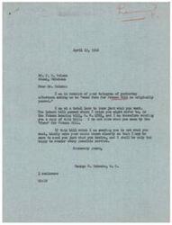 ["Mr. Peleus requested a form for the Patman Bill as originally passed, but George Schwabe is unsure of what exactly he is asking for. Schwabe sends a copy of the Patman housing bill, H.R. 4761, and asks Peleus to clarify his request so that he can provide the correct information."]