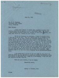 ["The document is a response from George B. Schwabe, a member of Congress, to a complaint about a housing situation in Tulsa, Oklahoma. Schwabe explains that he cannot intervene in the issue as it is a matter for the local courts and not within the jurisdiction of Congress. The document writer had rented a house for three years with the understanding that part of the rent would go towards a down payment to purchase the property, but now the owner is asking for $4,500 with no valid option to purchase. The document writer expresses frustration with the situation and urges Schwabe to take action to prevent such unfair practices."]