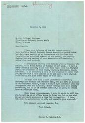 ["The document is a letter from George B. Schwabe to M.J. Glass, Chairman of the Tulsa Rental Property Owners Association, regarding a request for Schwabe to speak at a mass meeting about relief from rent control. Schwabe is unable to attend on certain dates due to a busy schedule but suggests arranging a time for the meeting in Tulsa."]