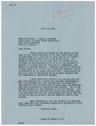 ["The document includes a letter from George B. Schwabe, a member of Congress, responding to a letter from the Tulsa Rental Property Owners Association expressing concerns about rent control and government intervention in property ownership. Schwabe expresses his opposition to the New Deal group and their policies, and reassures the association of his support in opposing rent control. Additionally, there is a letter from the association to Paul Porter, the Administrator of OPA, questioning the lack of consideration for landlords in the face of rising costs and requesting relief and control over their properties."]