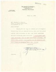 ["The document is a letter dated July 16, 1945 from J. Wood Glass, a lawyer, to Mr. George B. Schwabe, a member of the House of Representatives in Washington, D.C. Glass thanks Schwabe for providing a copy of a recent Act of Congress validating certain Indian titles and for prior advice on important matters in his district. Glass acknowledges Schwabe's efforts and expresses appreciation on behalf of other attorneys and interested parties."]