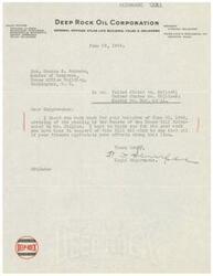 ["The document is a letter dated June 25, 1945, addressed to Honorable  George B. Schwabe, a Member of Congress, thanking him for his support of a House Bill introduced by Mr. Stigler. The document expresses gratitude for Schwabe's efforts and mentions various legal cases. The document is signed by someone from the legal department of Deep Rock Oil Corporation."]