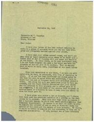 ["The document is a correspondence between a lawyer and a congressman regarding a property title case that was decided against the lawyer's client. The lawyer believes that Congress does not have the power to overturn the court decision and suggests acquiring the interests of the property owners to potentially resolve the issue. The lawyer expresses sympathy for the client's situation but doubts that introducing a bill in Congress would be successful. The lawyer advises the client on potential solutions and expresses a willingness to help within legal limits."]