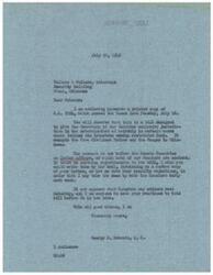 ["The document discusses a bill, H.R. 2294, which passed the House and is now before the Senate Committee on Indian Affairs. The bill aims to give the Secretary of the Interior jurisdiction in determining heirship for Indians who die intestate owning restricted land, excluding certain tribes in Oklahoma. The sender asks the recipient to review the bill and share any objections so they can be addressed with the Senators before Congress adjourns."]