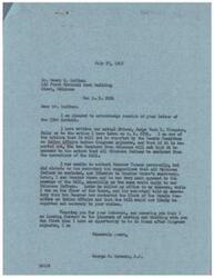 ["Mr. Hoffman wrote a letter to Congressman Schwabe expressing concerns about H.R. 2294, a bill that could negatively impact Oklahoma Indians, including the Quapaw tribe. Schwabe acknowledged Hoffman's concerns and informed him that he had communicated with Senators from Oklahoma to exclude Oklahoma Indians from the bill. Schwabe also mentioned that Senator Moore was opposed to the bill and had taken action to prevent it from being reported out by the Senate Committee on Indian Affairs. Hoffman requested Schwabe's help in preventing the passage of the bill in its current form and expressed a desire to meet with him in person."]
