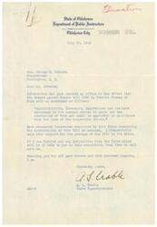 ["The State Superintendent of Education in Oklahoma is urging Congressman George Schwabe to support Senate Bill 1080, which has been amended to allow states to appoint administrators, directors, supervisors, and teachers necessary to carry out the provisions of the Act. The Superintendent has consulted with educators in the state and is willing to provide any information that may be helpful in gaining support for the Bill in the House."]