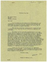 ["The document is a letter from George B. Schwabe, a member of Congress, to Joseph Bruner, discussing the challenges of investigating claims of the Native American tribes by a Committee of Congress. Schwabe expresses concern about the complexity and magnitude of the claims, and doubts that they can be effectively addressed by Congress. Bruner, on the other hand, advocates for a final settlement between the Indians and the Federal Government, allowing them to use their property without government supervision. The document emphasizes the need for fairness and justice in resolving the claims of the Native American tribes."]