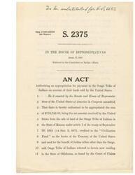 ["This act authorizes an appropriation of $776,742.03 to be paid to the Osage Tribe of Indians for the sale of their land in Kansas. The funds will be placed in the tribe's account and distributed according to their rules and regulations. This appropriation is meant to settle the tribe's claim against the United States arising from a treaty in 1865. Additionally, the Secretary of the Interior is authorized to pay the fees and expenses of the tribe's attorneys from this appropriation."]