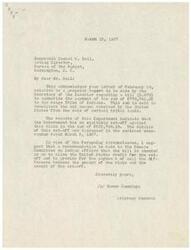 ["The Attorney General is responding to a letter from the Acting Director of the Bureau of the Budget regarding a proposed report on a bill to authorize payment to the Osage Tribe of Indians. The Attorney General suggests amending the bill to allow for a set-off amount, reducing the payment to the tribe."]
