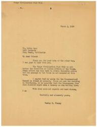 ["The document is a thank you note from Mr. Eddie Penn to Wesley E. Disney regarding the Osage Civilization Fund Bill. Mr. Penn expresses gratitude for efforts to obtain favorable action on the bill and requests information about it. He also requests to receive the Congressional Record and thanks Disney for his support of the Osage tribe."]