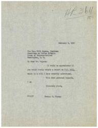 ["Wesley E. Disney is requesting a report on the bill H.R. 3611, which he recently introduced, from the Chairman of the Committee on Indian Affairs, Honorable  Will Rogers."]