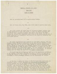 ["The document discusses the findings of fact in Case B-38 in the Court of Claims regarding a treaty signed with the Osage Nation in 1865. The Osage chiefs who signed the treaty were full-blood blanket Indians who did not speak English, and the negotiations were conducted through interpreters. The Osages believed the \"civilization fund\" created by the treaty would benefit only their tribe, but the funds were used for the benefit of other tribes as well. The Osages protested against this interpretation and sought relief through Congress. Ultimately, only a small portion of the funds were used for the Osage tribe, and the rest was returned to the Treasury."]