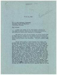 ["The document from Mr. Schwabe to the Claremore Board of Education discusses the uncertainty of federal aid for school construction and advises them to proceed with their building program without expecting federal aid. He mentions that there is no clear indication of when or if federal aid will be available, and suggests not to rely on it in the near future. The Board had asked for advice on whether to start their program now or wait for potential Congressional action."]