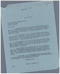 ["The document is a correspondence between S. R. Lewis, an attorney, and United States Congressman George B. Schwabe regarding proposed Indian legislation. Lewis expresses support for the Indian bill prepared by O.K. Chandler, while Schwabe is undecided and seeks Lewis's counsel on the matter. Schwabe mentions that Woodson Norvell believes the Indian Claims Bill will pass the Senate soon and expresses interest in discussing the issue further with Lewis in person."]