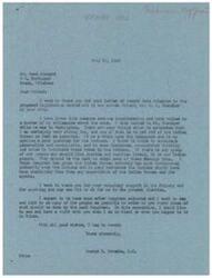 ["The document is a letter from Mr. Reed Buzzard to Honorable  George B. Schwabe endorsing a proposed Indian bill by O. K. Chandler. Buzzard expresses his support for getting rid of the Indian Bureau and believes that the proposed legislation will benefit the Indians and the Republican Party. He also mentions his support for Schwabe in the upcoming election. Schwabe responds by thanking Buzzard for his support and expresses his intention to gather feedback from constituents."]