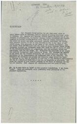 ["The document outlines a proposed bill that aims to settle all claims of every Indian tribe in Oklahoma without the need for additional rolls of Indians. It requires Oklahoma Indians to renounce tribal allegiance and federal benefits in order to receive benefits under the proposed act. The bill also gives Oklahoma Indians possession of their lands and moneys, places properties on tax rolls, safeguards the interests of minors and mentally incompetent adult Indians, and provides for payment of any money due to the Federal Government. Additionally, the bill transfers federal properties to the Veteran's Administration and the State of Oklahoma, repeals conflicting acts, and provides for the final settlement of claims of Oklahoma Indian tribes."]