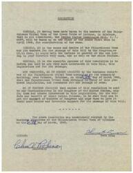 ["The Thlopthlocco Tribal Town and the Inter-Tribal Business Committee of the Kiowa, Comanche, and Apache tribes in Oklahoma have passed resolutions in support of House Resolution No. 4497, which would create an Indian Claims Commission. They are urging Congress to pass the bill for the benefit of Indian tribes and their white friends. Copies of the resolutions have been sent to the Oklahoma delegation in Congress and relevant committee chairs."]