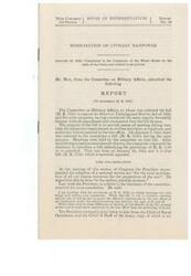 ["This is a report from the Committee on Military Affairs regarding a bill to amend the Selective Training and Service Act of 1940 in order to mobilize civilian manpower during wartime. The bill aims to address manpower shortages in civilian activities essential to the war effort. The President has recommended the adoption of a national service act to mobilize all human resources for the war, and government officials have emphasized the need for immediate action to increase labor supply in war industry. The bill is seen as a step in the right direction towards solving the manpower problem and providing support for the armed forces."]