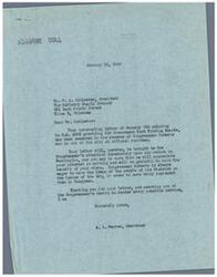 ["The document is from Mr. Schlueter of The Refinery Supply Company to Congressman Schwabe regarding H.R. 4908, a bill providing for Government Fact Finding Boards. Schlueter suggests amending the Wagner Act to create equal responsibility for employers and employees to improve working relations. He expresses concern that H.R. 4908 could weaken collective bargaining principles, harm small businesses, and create unfair competitive situations. The document is acknowledged by Congressman Schwabe's secretary, who promises to bring it to his attention upon his return to Washington."]
