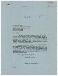 ["The document is a correspondence between Congressman George B. Schwabe and John Back regarding the coal strike and other labor problems in 1946. Back expresses the need for a new approach to industrial relations and suggests that business should set up its own controls to get rid of political controls. Schwabe agrees that the situation is becoming acute and that a change in leadership is needed. Both agree that the New Deal crowd needs to be replaced with individuals who have the public's interests at heart. They discuss the need for constructive leadership from the Republican Party or the organization of a new party. Back also suggests the need for a \"Constitution for Business.\""]