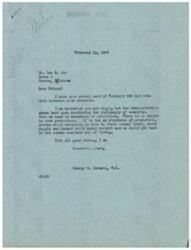 ["The document from George B. Schwabe to Leo E. Joy discusses the need for an abundance of production to lower prices and return to a normal American way of living. Schwabe expresses agreement with Joy's comments and frustration with the current Administration's focus on scarcity. The document also mentions an invitation to visit the farm and view equipment."]