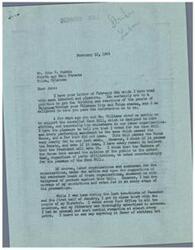 ["John H. Dunkin wrote to George Schwabe in support of the Case Bill to curb strikes and racketeers in labor organizations. Dunkin mentioned receiving feedback from the people of Oklahoma who are frustrated with Congress not taking action to protect their Constitutional rights. Schwabe responded, stating he voted for the Case Bill in the House, but doubts it will pass the Senate or be approved by the President. He also mentioned receiving protests from labor organizations against the bill."]