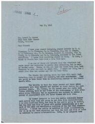 ["The sender received a telegram from Mr. Howard F. Stover and others regarding the labor situation, expressing dissatisfaction with the government's handling of labor unions. The sender agrees that more action should be taken and criticizes the New Deal Administration for appeasing labor bosses. The sender believes that the public and rank-and-file laborers should receive more consideration. The sender also requests support for legislation condemning union strikes and congratulates Mr. Stover for supporting a bill restricting OPA's authority."]