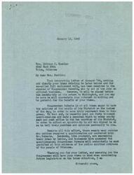 ["Mrs. Lillian C. Koehler wrote to Congressman Schwabe expressing her views on labor unions and the full employment bill. She believes in the organization of men to gain better working conditions but does not support the full employment bill as it may burden the government tax structure. She suggests regulations for strikes and unions to ensure fair practices. Congressman Schwabe appreciates her input and will consider her views when making decisions on labor legislation."]