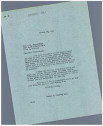["George B. Schwabe, a member of Congress, thanks Mrs. W. A. Oberholtzer for her letter expressing her opinions on various issues. He appreciates her interest in public affairs and values her input in helping him represent his constituents. Schwabe also discusses his views on labor unions, military conscription, and foreign loans. He mentions that he and his wife have been living in Oklahoma for a year and are impressed with the state."]