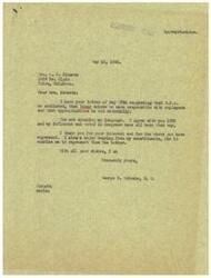 ["The document is from Mrs. A. C. Edwards to Congressman George B. Schwabe, expressing support for abolishing the O.P.A, making labor unions responsible with employers, and cutting appropriations. Schwabe responds, thanking her for her views and stating that he agrees with her. Another letter from Mrs. Kathleen Edwards to Schwabe requests that he use his influence in Congress to free industry and agriculture from wartime restraints and increase production of goods and food. She suggests abolishing the Office of Price Administration, making labor unions responsible with employers, and cutting down on departmental appropriations."]