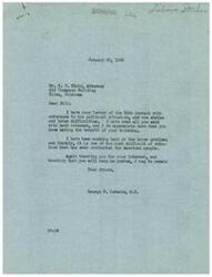["The document is a correspondence between George B. Schwabe and W. B. Blair discussing the political situation, labor difficulties, and a proposed labor program. Blair suggests amending labor laws to set up an arbitration board to resolve strikes, with the president having authority to suspend strikes until the board acts. The board's decision would be binding on both sides, with penalties for noncompliance. Blair acknowledges that enacting such a program may be difficult due to opposition from unions and industry. Blair also discusses potential political opponents for Schwabe's congressional seat and offers to keep him informed of any important political news."]