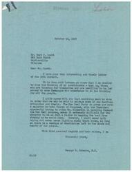 ["The document from Boyd F. Scott expresses concerns about the power-hungry individuals in the CIO and their impact on individual liberties. He questions why labor unions are not held accountable for their actions and urges members of Congress, including George B. Schwabe, to prioritize the country over their jobs and address these issues. Schwabe responds by acknowledging the importance of salvaging American principles and ideals, despite challenges from the New Deal Party. He expresses his commitment to fighting for Americanism as long as there is still a belief in it among the people."]