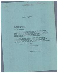 ["Myron O. Johnson writes to Congressman George B. Schwabe expressing concern about the need to take immediate steps to address strikes. Johnson suggests holding employees legally responsible for upholding contracts with their employers, outlawing strikes, and imposing severe penalties on those who instigate strikes. Schwabe responds by thanking Johnson for his letter and assuring him that he will continue to oppose the New Deal Party and protect American ideals."]