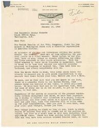 ["The document is from the Local Union No. 1399 of Carpenters in Okmulgee, Oklahoma, addressing the Honorable George Schwabe regarding the labor disputes and strikes affecting the general public. The union requests that Schwabe carefully consider any measures proposed in Congress to address the situation and ensure that any legislation enacted will not cause more trouble in the future. They emphasize the importance of handling the disputes with care and avoiding radical or drastic measures."]