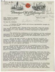 ["The document is from Dan Danciger, president of Danciger Oil & Refining Co., to Honorable  George B. Schwabe expressing concerns about the power of labor unions and their impact on businesses. Danciger requests legislation to restrict political contributions from unions, make closed shop agreements illegal, subject unions to anti-trust laws, regulate picketing during labor disputes, and hold unions accountable for collective bargaining agreements. Danciger warns of the potential for inflation and the threat to the American way of life if these issues are not addressed. Schwabe responds, expressing agreement with Danciger's concerns and plans to share his arguments in the Congressional Record. Schwabe also acknowledges the need for change in Congress and the National Administration to address these issues."]