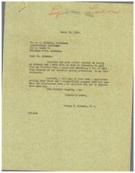 ["G.C. McMackin, President of Southwestern Trailways, wrote to Congressman George B. Schwabe expressing concerns about union troubles within his company and the impact of strikes on businesses. He requested legislation to hold unions accountable for their contracts and to regulate them. McMackin also mentioned the unfairness of unions operating tax-free and the need to protect taxpayers from their actions. He highlighted the difficulties faced by businesses in meeting union demands and maintaining expenses."]
