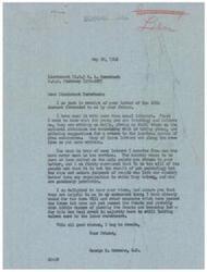 ["Lieutenant Rorschach writes to Congressman Schwabe expressing concern over the current labor situation, stating that labor strikes are becoming more common and disastrous. He believes that labor leaders hold too much power and suggests reorganizing unions, bringing them under anti-trust laws, and establishing a system of labor tribunals for resolving disputes. He also proposes giving up the strike as a bargaining tool in exchange for other guarantees. He acknowledges that his ideas may need improvement but believes they are necessary for the country to recover its industrial strength."]