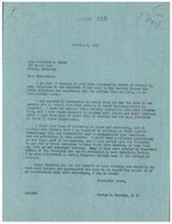 ["Miss Patricia D. Canon wrote a letter to Congressman George B. Schwabe expressing concern about the impact of labor strikes on servicemen and urging action against labor leaders causing these strikes. Congressman Schwabe responded, agreeing with Canon's points and vowing to continue fighting against bureaucracy and supporting the servicemen's right to write to their Congressmen. Schwabe also mentioned his efforts to abolish emergency bureaus and bureaus created by Congress. He thanked Canon for her input and assured her that her letter would help him report the reactions of his constituents with more enthusiasm."]