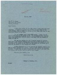 ["The document is a letter from George B. Schwabe, a member of Congress, responding to a letter from a young boy expressing his thoughts on coal strikes and other issues. Schwabe discusses the impact of labor strikes, the power of labor union bosses, and the need for legislation to address these issues. He criticizes the Wagner Act and New Deal policies for favoring labor bosses and racketeers, leading to increased work stoppages and lost production. Schwabe calls for a reevaluation of labor laws to protect the interests of the public and promote industrial peace."]