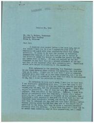 ["The document from George B. Schwabe to Jay P. Walker discusses the strike situation in the country and the issue of pensions for defense plant workers. Schwabe also expresses sympathy for Walker's son's situation and discusses his efforts to introduce a bill to release boys from the Army who have not completed their education. In response, Walker expresses frustration with the lack of leadership in Washington and asks for information about the status of a private in the army who was deferred for a chemistry course but later drafted."]