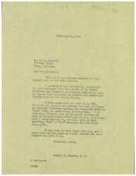 ["The document is a response from George B. Schwabe, M. C. to Mr. B. T. Millikin acknowledging receipt of a postal card. Schwabe agrees with Millikin's views on the \"Work or Fight\" bill and explains why he voted against it. Schwabe reassures Millikin that he will continue to work to protect and defend the Constitution of the United States."]