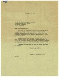 ["Mr. Riseborough sent a telegram to George Schwabe urging him to oppose May's conscription bill, which he had already done and voted against. Schwabe believed that voting against the bill was in the best interest of organized labor and the laboring man. He did not think the bill was truly American in spirit."]