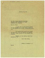 ["Mr. Schwabe acknowledges receiving a telegram urging him to vote against the May conscription bill and confirms that he voted against the measure. He thanks Mr. Baugh for bringing the issue to his attention and states that he will continue to vote against such measures."]
