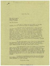 ["The document is a letter from George B. Schwabe to Joe T. Rogers discussing Schwabe's voting record and opposition to labor draft bills. Schwabe expresses his determination to fight against dictatorship and criticizes excessive appropriation bills. He also shares a letter from a constituent expressing resentment towards the compromise labor draft bill and concerns about government overreach. Schwabe emphasizes the need to protect American ideals of free labor and free enterprise."]