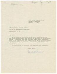 ["Mrs. J.H. Garrison is writing to Representative George Schwabe to express her opposition to the proposed Equal Rights Amendment, believing that it will threaten family support and labor legislation that she has worked on for many years. She is urging him to vote against the Amendment."]