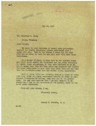 ["The sender agrees with the recipient's protest against strikes and states that laws already exist to handle the situation if officials were inclined to do so. The sender believes that labor racketeers have too much influence due to being pampered by the government. The sender is committed to acting in the interests of the public."]